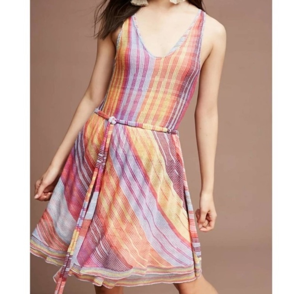 ANTHRO Cecilia Prado Reverie Knit Multicolor Dress SZ: Medium - Picture 1 of 15